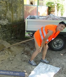 Enjoying his work