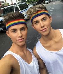 Smiling Boys - Cute Young Twinks Having Fun Happy Super