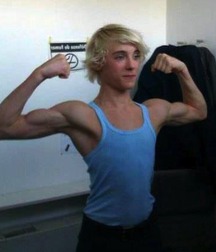 Strong muscular Blonde teen bicep boys 