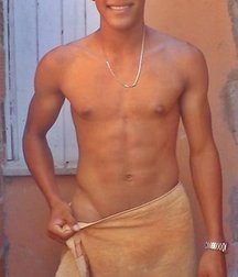 covered only by a towel