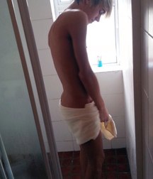 covered from the towel