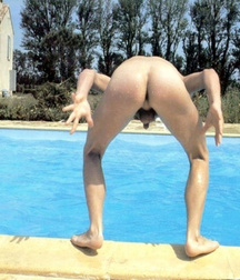 naked guys in the pool