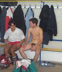 in the male dressing room