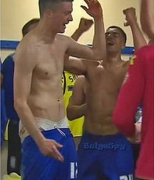in the locker room after the game  ( sexy, no porn)
