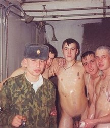 young Russian military in the shower 5a925d8378879.jpg