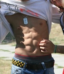 cool with the bare chest