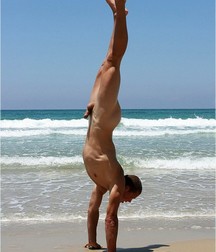 naked upside down