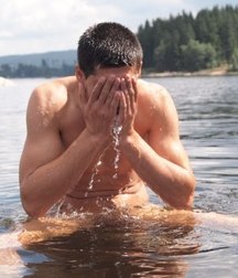 in water