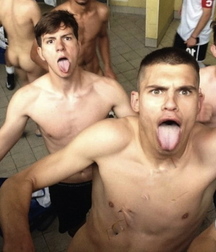 the locker room of the males