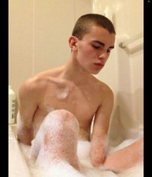 immersed in the bathtub