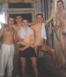young Russian soldiers in the shower 5d91b190bad5a.jpg