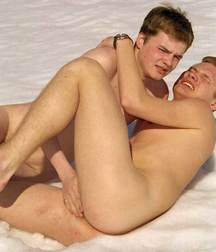 having fun with the snow