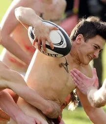 Rugby naked boys porn fight