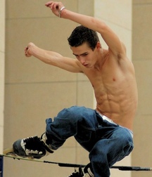 Skateboard twink public tube boys