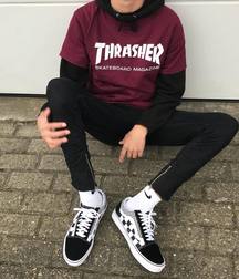 black and white shoes