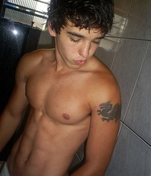 pecs & abs twink tube shirtless