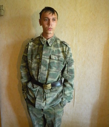 Real russian soldier recruit Serezha. first photo shoot