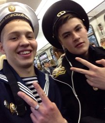 Russian navy cadets