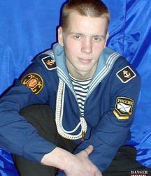Russian  Naval cadet Sergey