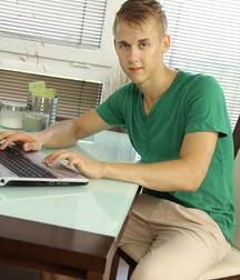 Chris at Home Office Gay Porn
