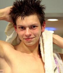 Bert in pool and shower gay porn