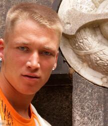 handsome Nilo striped and cum outdoors porn