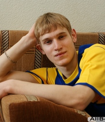 6-pack boy Hank shows himself naked on the sofa porn