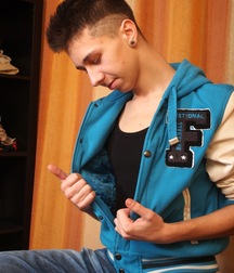 Twink Marcin little Strip solo Gay Porn