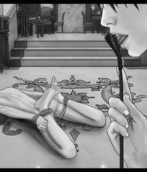 black and white bondage