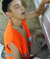 Orange vest boy