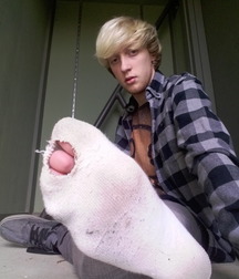 Boy feet from highschool