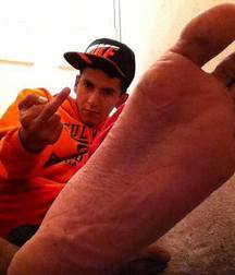 Sniff suck and lick