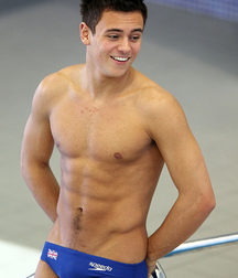 Attractive male swimmers