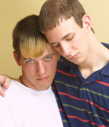 Two sexy twinks porn rush to undress each other for total sex