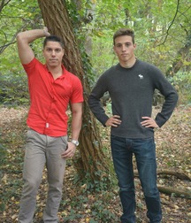 Guy and his pal in the woods 5dc225e5e412e.jpg