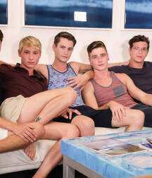 Six gay boys porn orgy