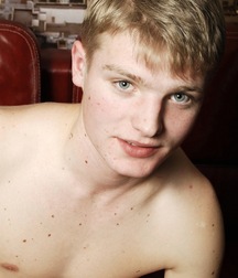 Blond boy [prn gay model shows off
