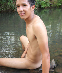Wanker boy by the river gay porn
