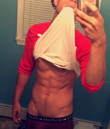 Selfies of Black Lads Twink Tube Shirts-Up