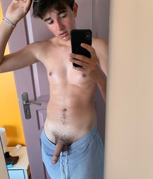 19YO French Twink Clement Shows Uncut Cock boys porn