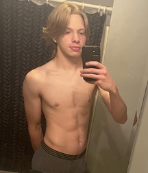 18YO Shy Blond Twink Shows Shaved Cock & Ass boys porn
