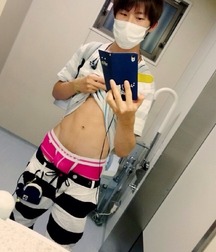 Japanese ikemen boy selfie