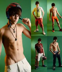 Modelos adolescentes y muchachos de fútbol