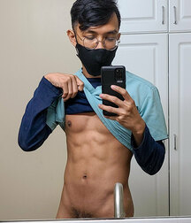 Cute fit asian boy