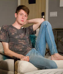 Miles gay porn models shows off twink