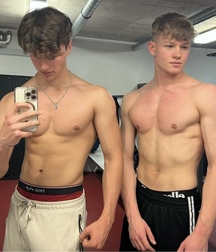 Cute twinks flex shirtless boys porn
