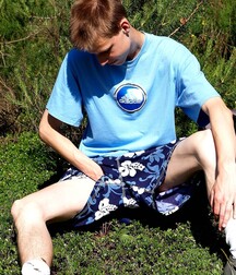 Blond teen boy Ethan jerks off outdoors boys porn