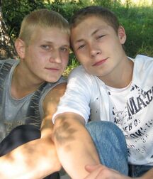 2 Blond boys porn having fun outdoors nature