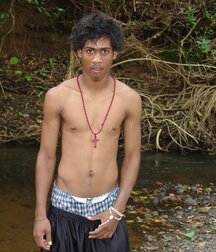 Alfredo, a curly-haired Latino boys porn shows himself outdoors