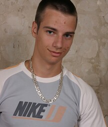 Bruno, cute guy, shows off in basement boys porn